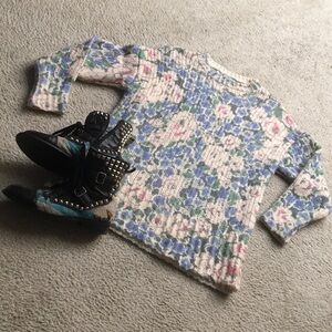 ZARA/CHUNKY WOOL BLEND-FLORAL DRESS OR TUNIC/NEW